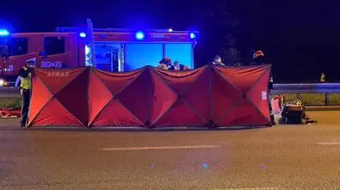 Wypadek skuterzysty na Trasie Siekierkowskiej. Nieprzytomny 18-latek trafił do szpitala