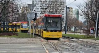 Tramwajowe korki na placu Zawiszy