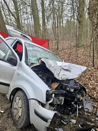 Samochód uderzył w drzewo, nie żyją dwie osoby