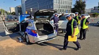 Zderzenie z udziałem radiowozu 