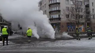 Kłęby dymy na Jagiellońskiej