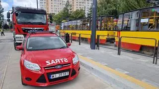 Ćwiczenia strażaków na pętli Stegny 