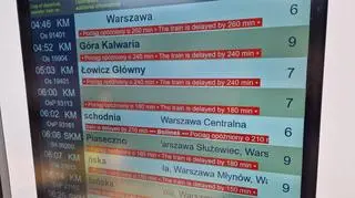 Usterka spowodowała opóźnienia pociągów