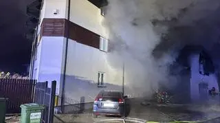 Pożar warsztatu w Sulejówku 