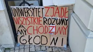 Protest na Uniwersytecie Warszawskim