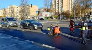 Potrącenie pieszej na Grochowskiej 