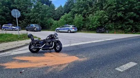 Zderzenie auta z motocyklem. Jeden z prowadzących pijany 
