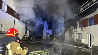 Pożar warsztatu w Sulejówku 