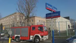Pożar samochodu na Woli