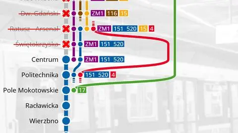 Utrudnienia na M1. Wyłączono pięć stacji