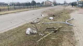 Przejechał przez rondo w Wieliszewie, trafił do szpitala