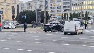 Zderzenie pięciu aut na Malczewskiego