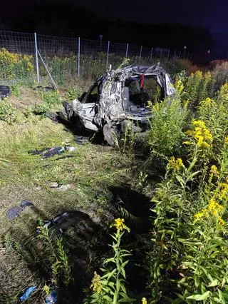 Wypadek na drodze ekspresowej S17 w okolicy miejscowości Lubice