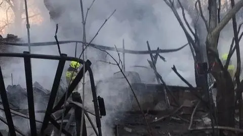 Pożar domu w Grodzisku Mazowieckim 