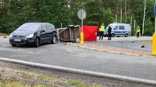 Wypadek w pobliżu miejscowości Tabor