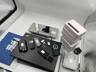 Sprzęt zabezpieczony w samochodzie obcokrajowców 