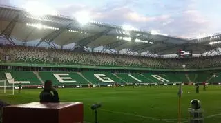 Pusty stadion Legii przed meczem z Koroną