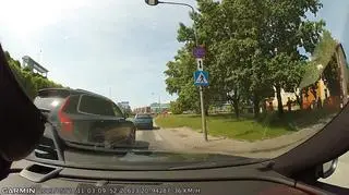 Kierujący volvo zajechał mu drogę