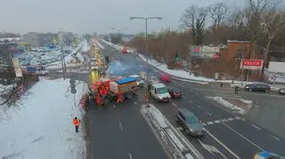 Pług utknął w Alejach Jerozolimskich