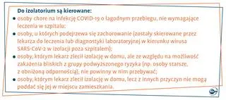 Kto trafia do izolatorium?