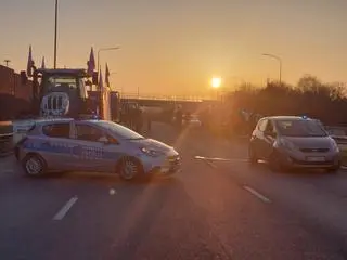 Protest rolników w Zakręcie