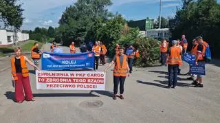 Kolejarze blokowali dojazd do terminala PKP Cargo