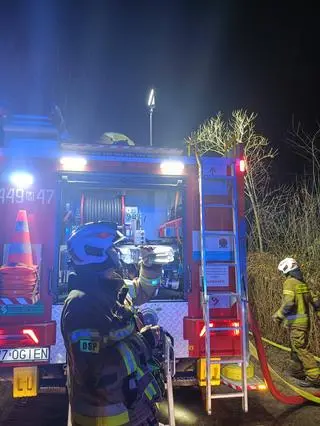 Pożar pod Grodziskiem Mazowieckim