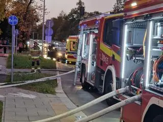 Pożar budynku przy Żwirki i Wigury
