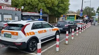 Wypadek z udziałem autobusu miejskiego na Grochowie