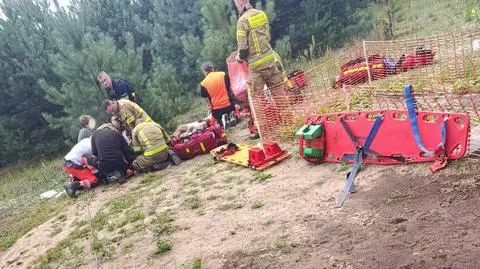 Poparzenie przy próbie rozpalenia ogniska 
