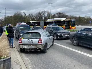 Zderzenie na placu Na Rozdrożu