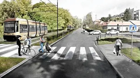 Wizualizacja linii tramwajowej wzdłuż ulicy Rostafińskich