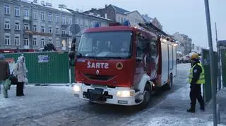 Akcja strażaków na budowie metra