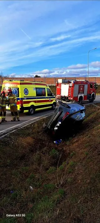 Nastolatek wjechał autem do rowu