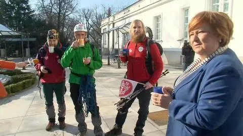 Zdobywcy Korony Warszawy w Belwederze. "Uważajcie na zwierzynę"