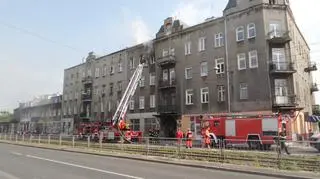 Pożar przy ul. Grochowskiej