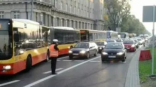 Znów korek na dojeździe do Targowej