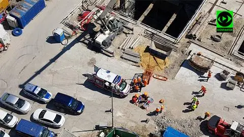Wypadek na budowie metra