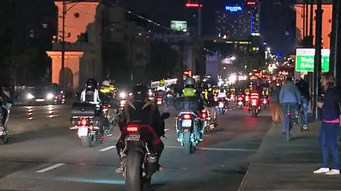 Odblaskowa parada motocyklowa przejechała przez stolicę