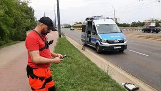 Wypadek z udziałem motocyklisty 