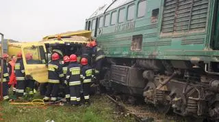 Wypadek na przejeździe kolejowym