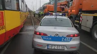 Zderzenie dwóch tramwajów na Woli