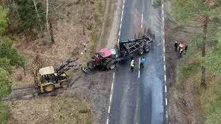 Wypadek na drodze krajowej