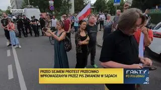 Protest przeciwko zmianom w sądownictwie