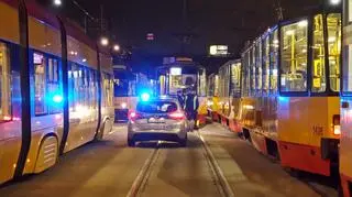 Stały tramwaje na Pradze