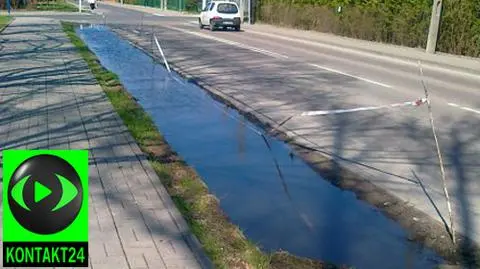 Wodna pułapka zabezpieczona "patykami i fruwającą taśmą"