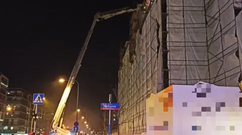 Pożar na budowie na Żoliborzu. "Paliła się instalacja elektryczna"