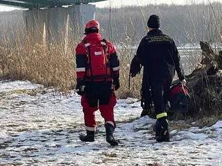 Akcja strażaków nad Wisłą