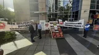 Protest sadowników w Warszawie