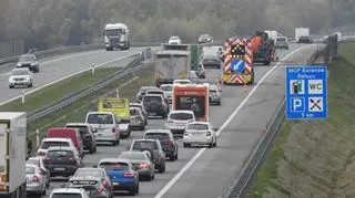 Ogromny korek na autostradzie A2